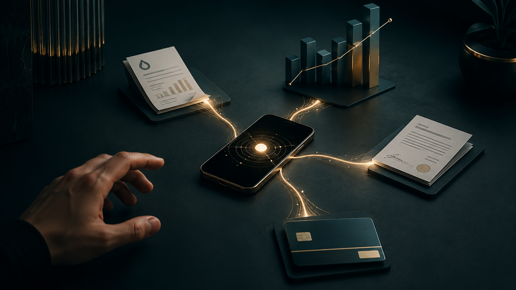 An autonomous financial system managing bills, investments, payments, and loans